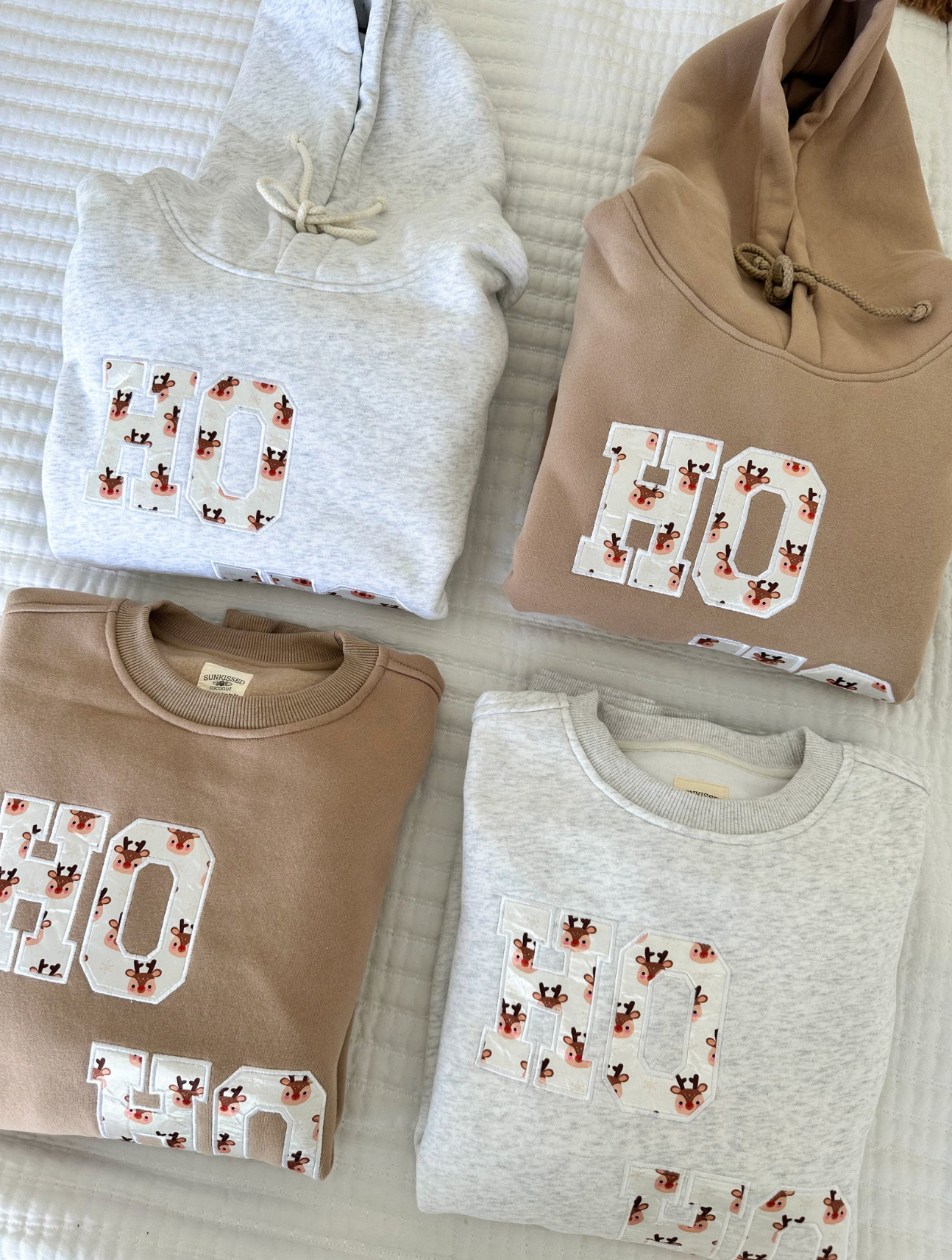 Reindeer Christmas Embroidered Hoodie