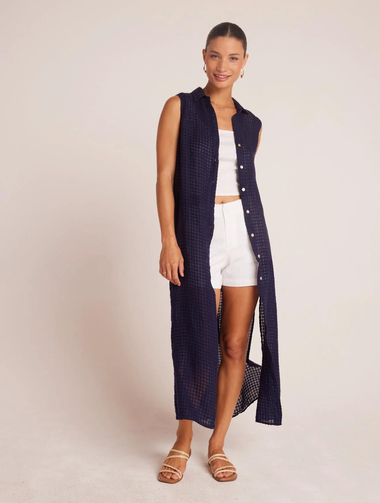 Side Slit Duster Dress