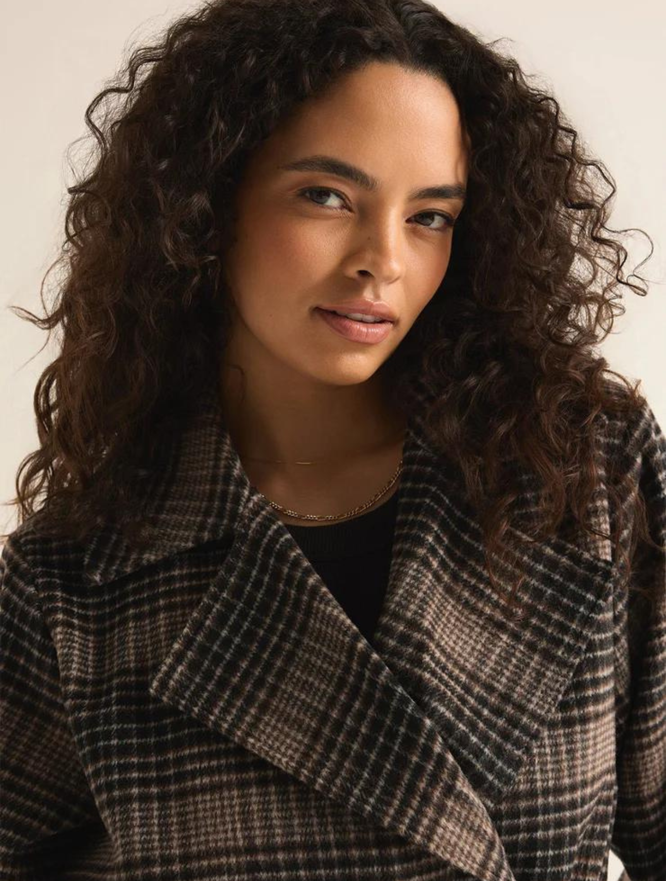 Jackie Plaid Trench