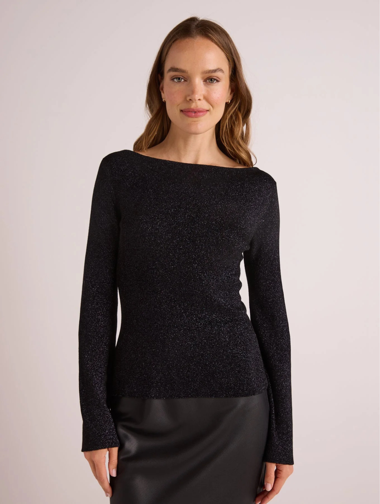 Boatneck Long Sleeve Sweater