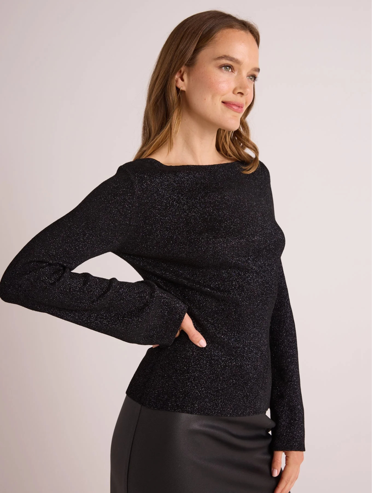Boatneck Long Sleeve Sweater
