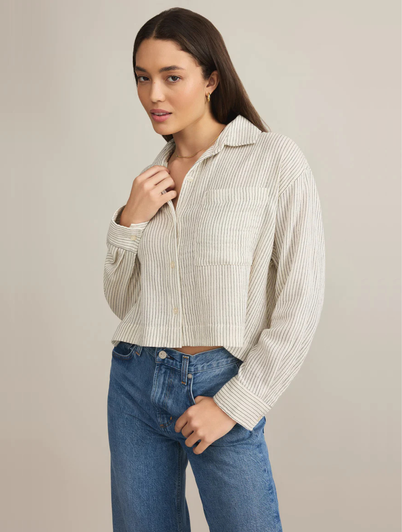 Del Mar Cotton Striped Shirt