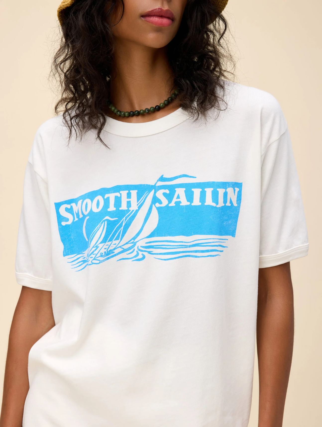 Smooth Sailin Oversized Ringer Tee