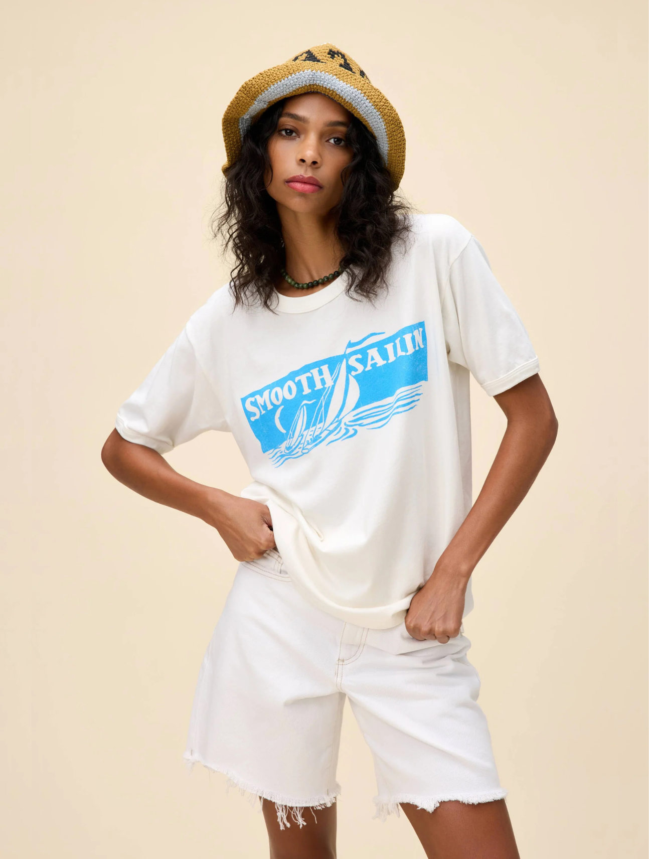 Smooth Sailin Oversized Ringer Tee