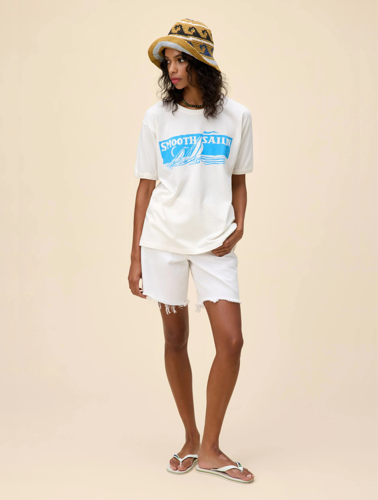 Smooth Sailin Oversized Ringer Tee