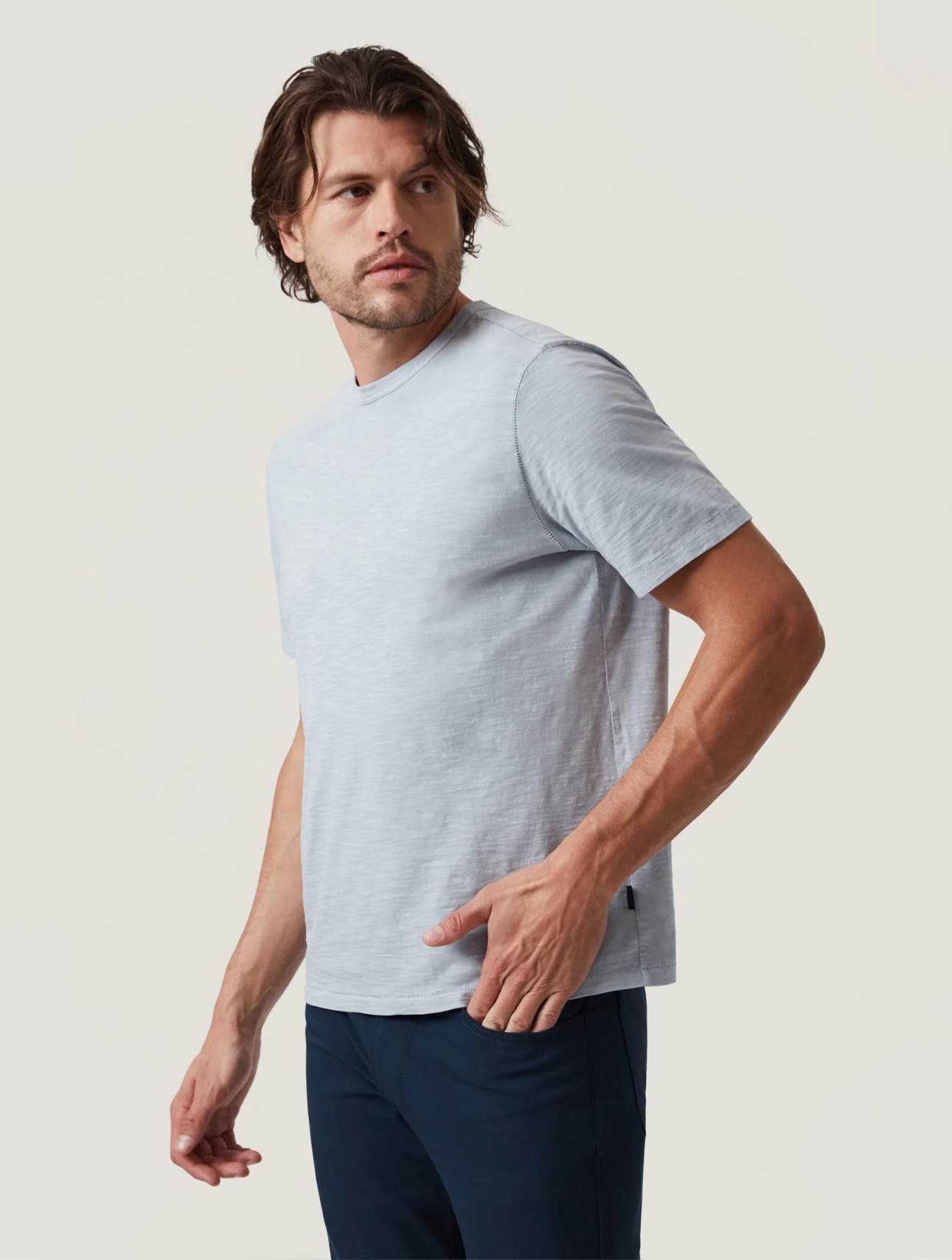 Slub Crew Neck T-Shirt