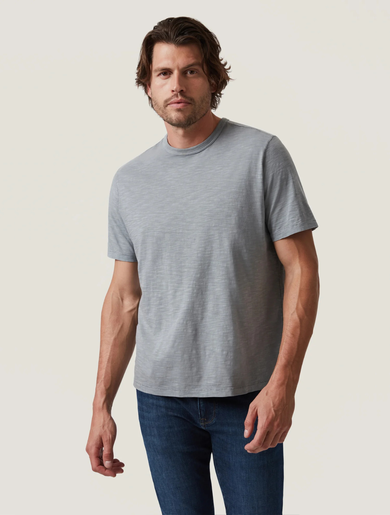 Slub Crew Neck T-Shirt