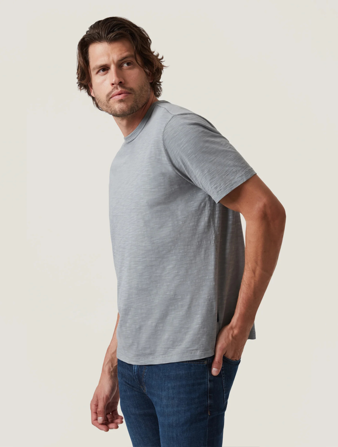Slub Crew Neck T-Shirt