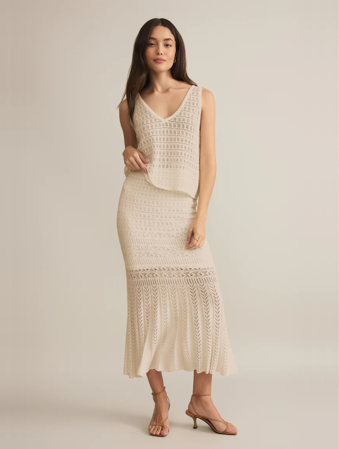 Soria Crochet Midi Skirt