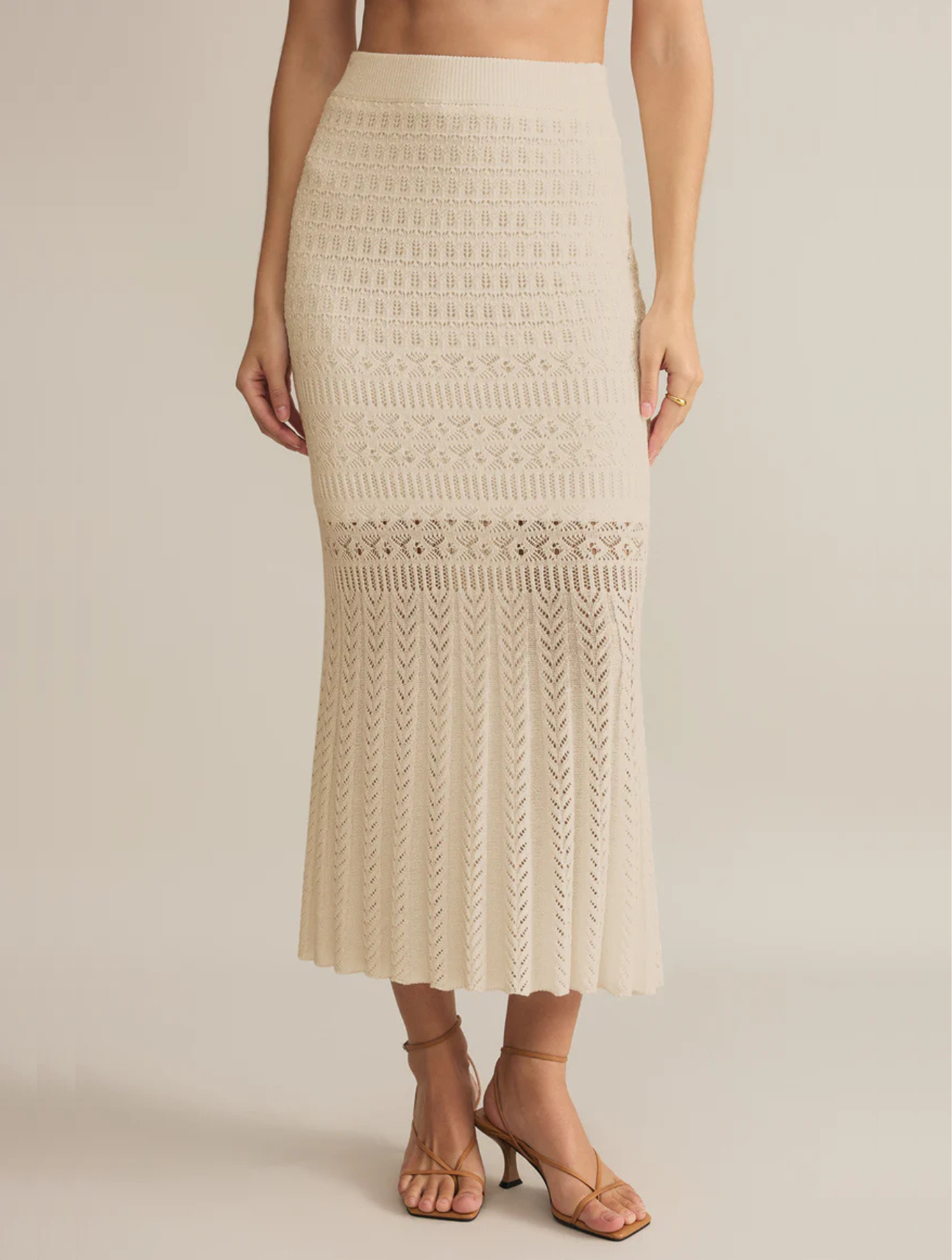 Soria Crochet Midi Skirt