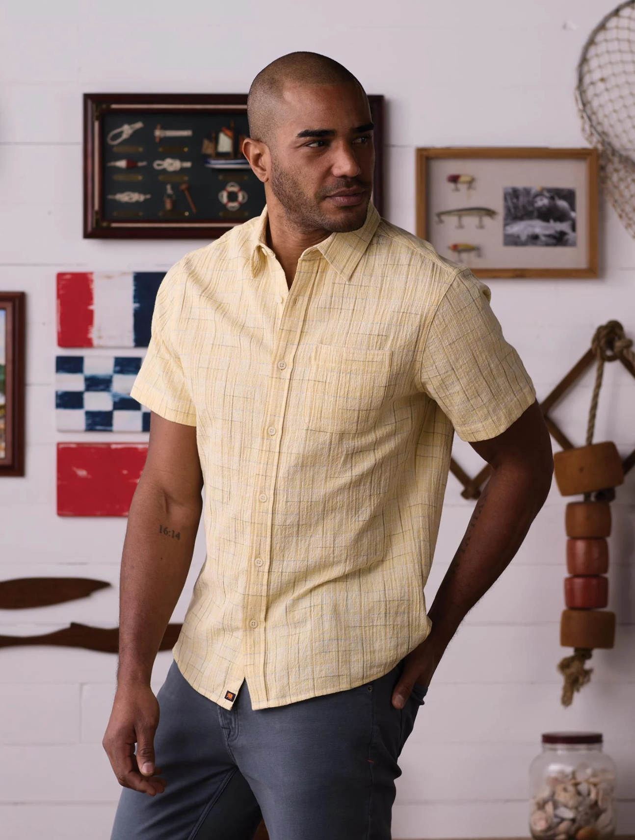 Freshwater Short Sleeve Button Up