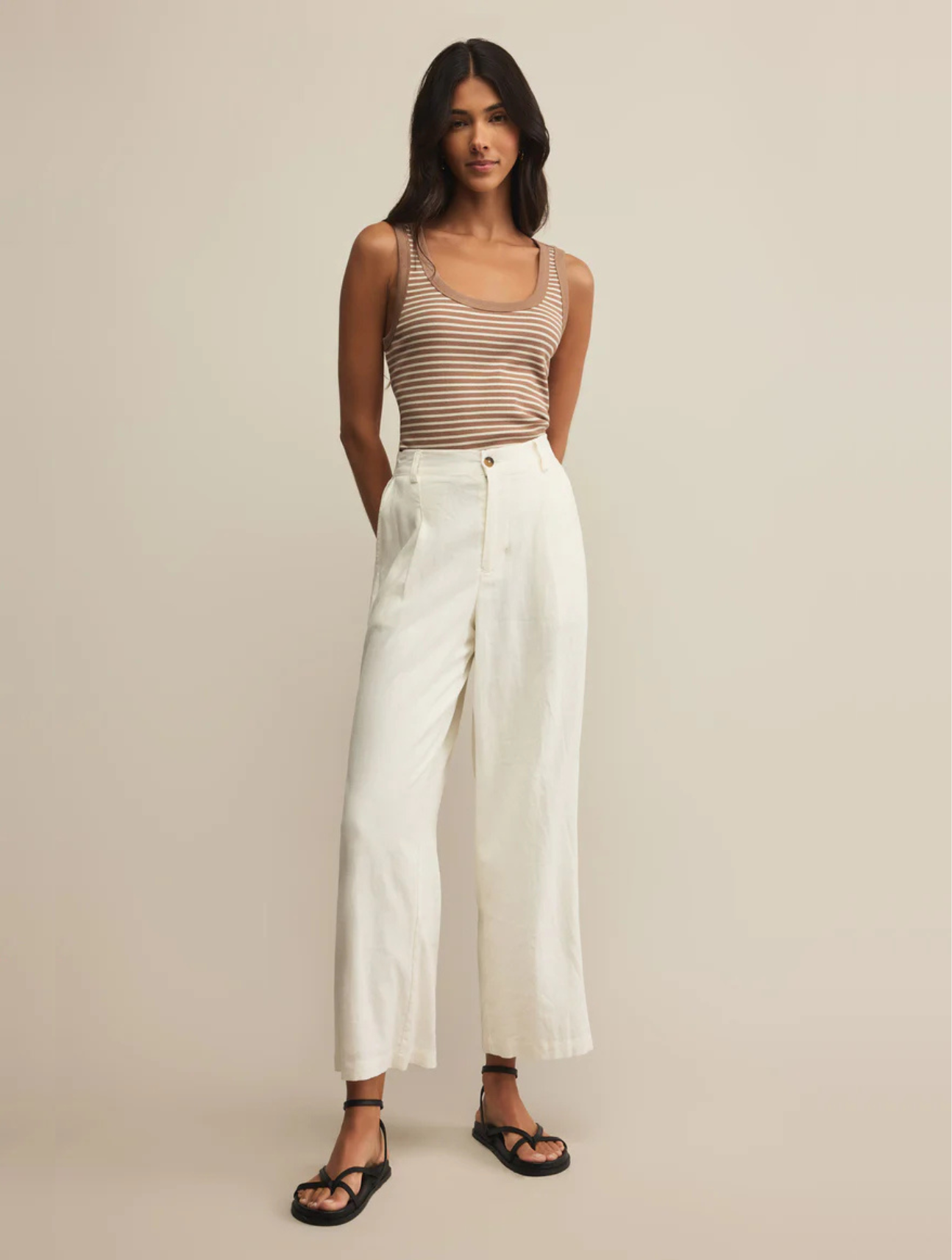 Elin Stripe Rib Tank