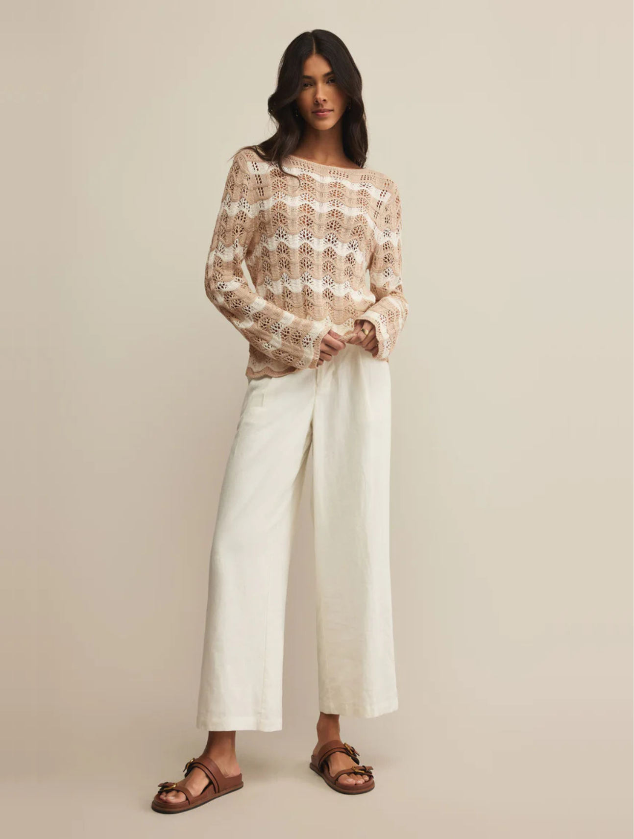 Azura Stripe Crochet Top