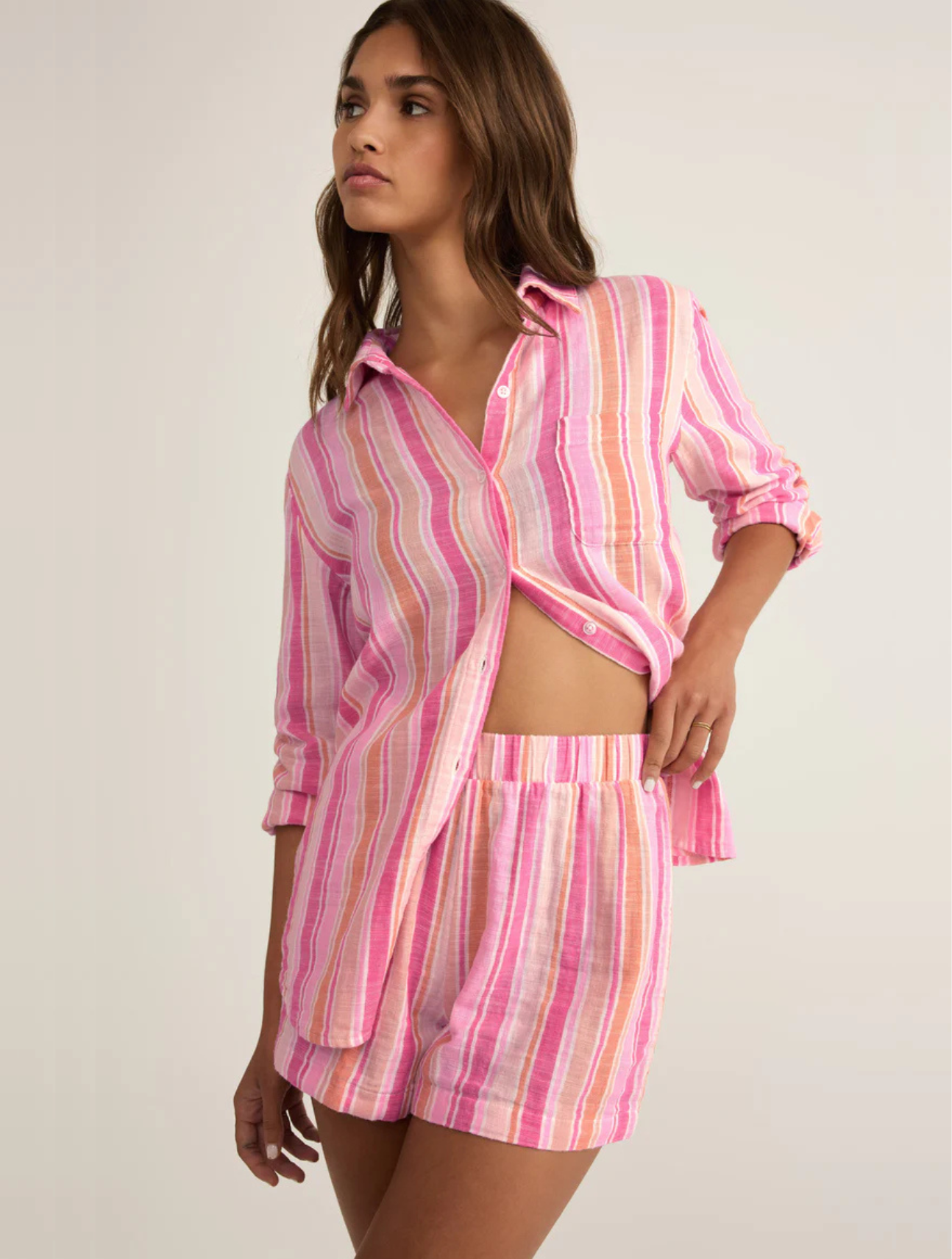 Morning Stripe Gauze Short
