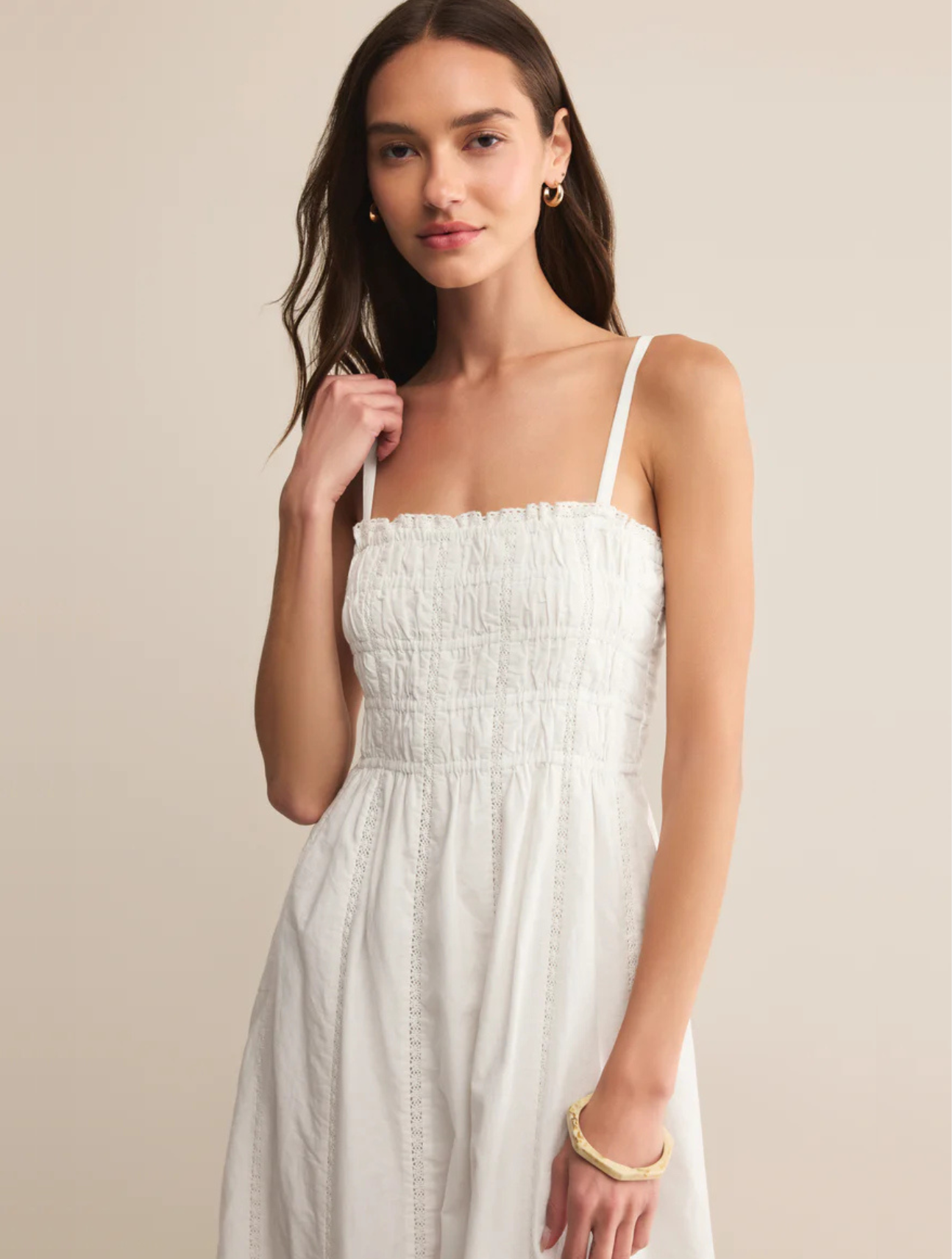 Dani Embroidered Midi Dressf