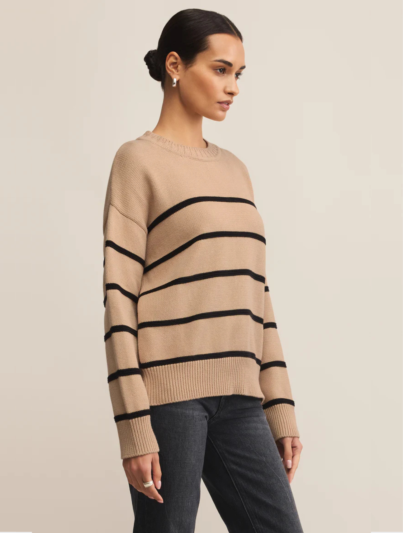 Boyfriend Striped Cotton Sweater