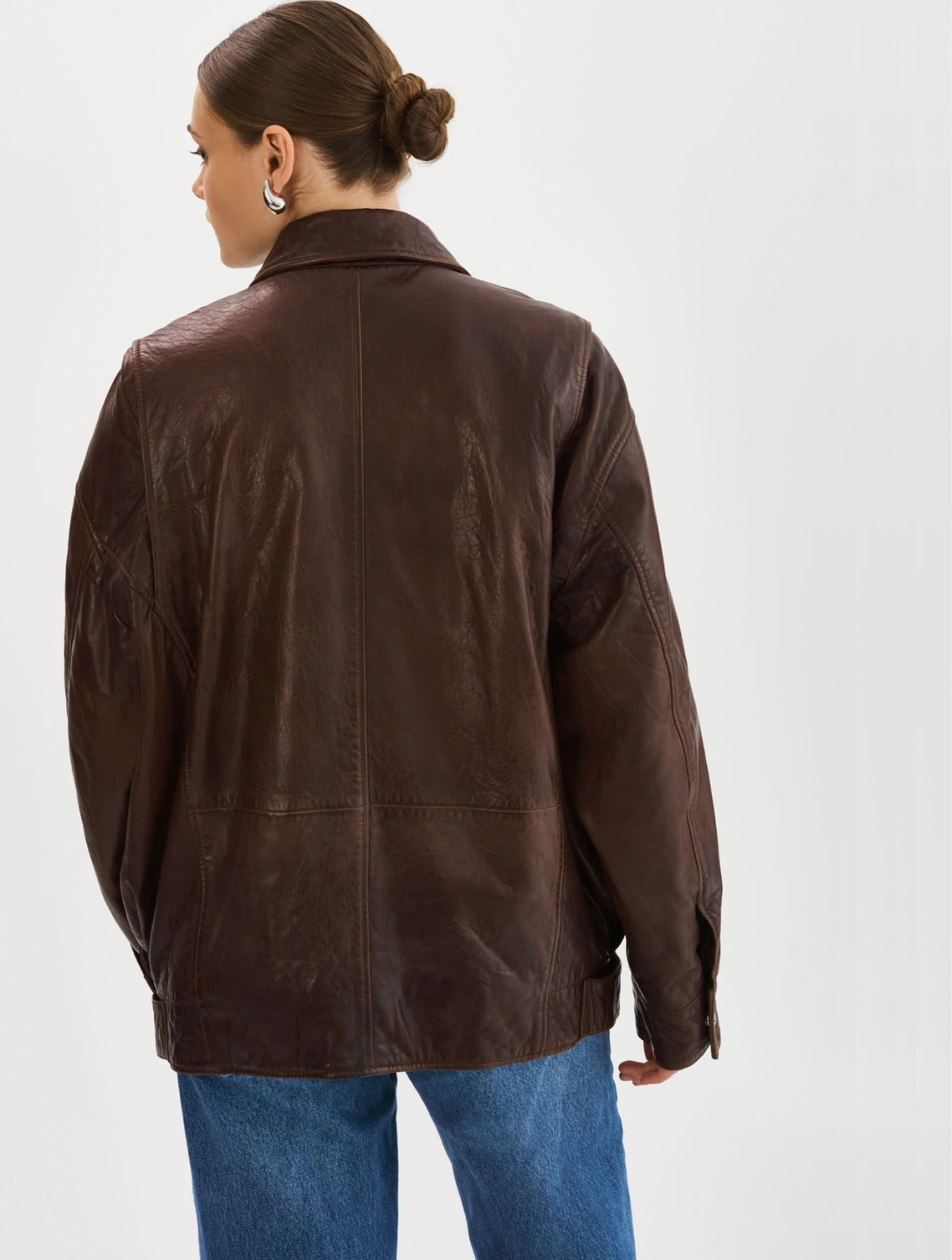 Theia Leather Bomber