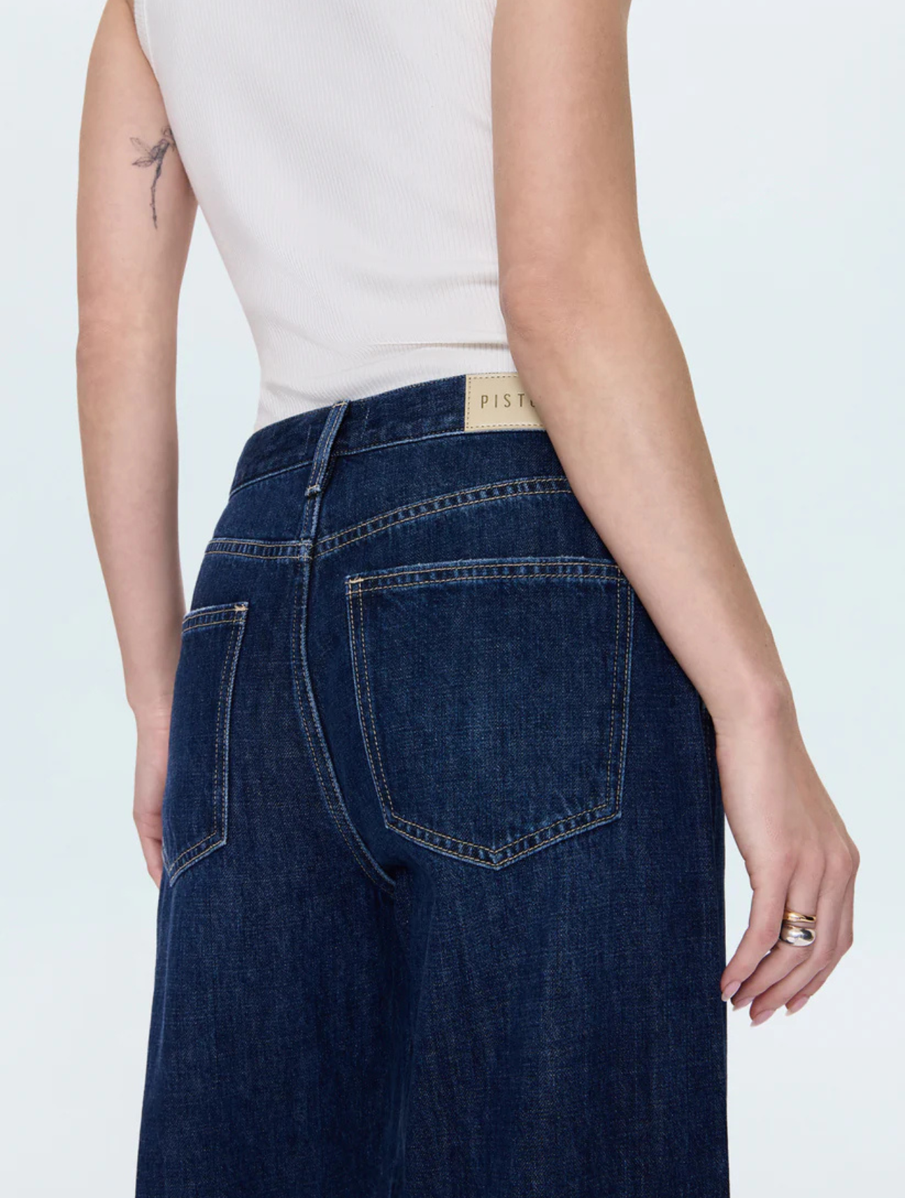 Kacey Mid Rise Cuffed Straight