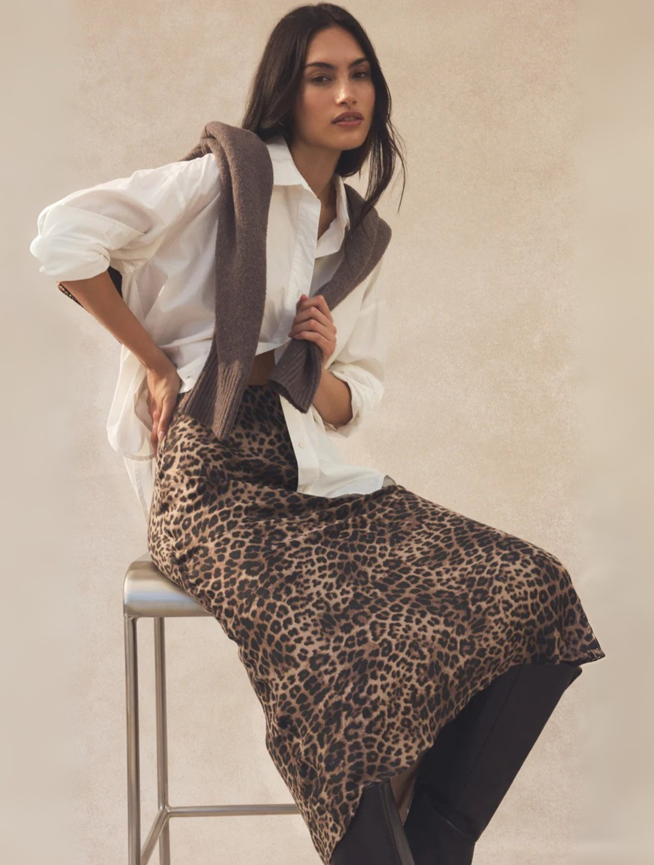 Izabel Leopard Skirt