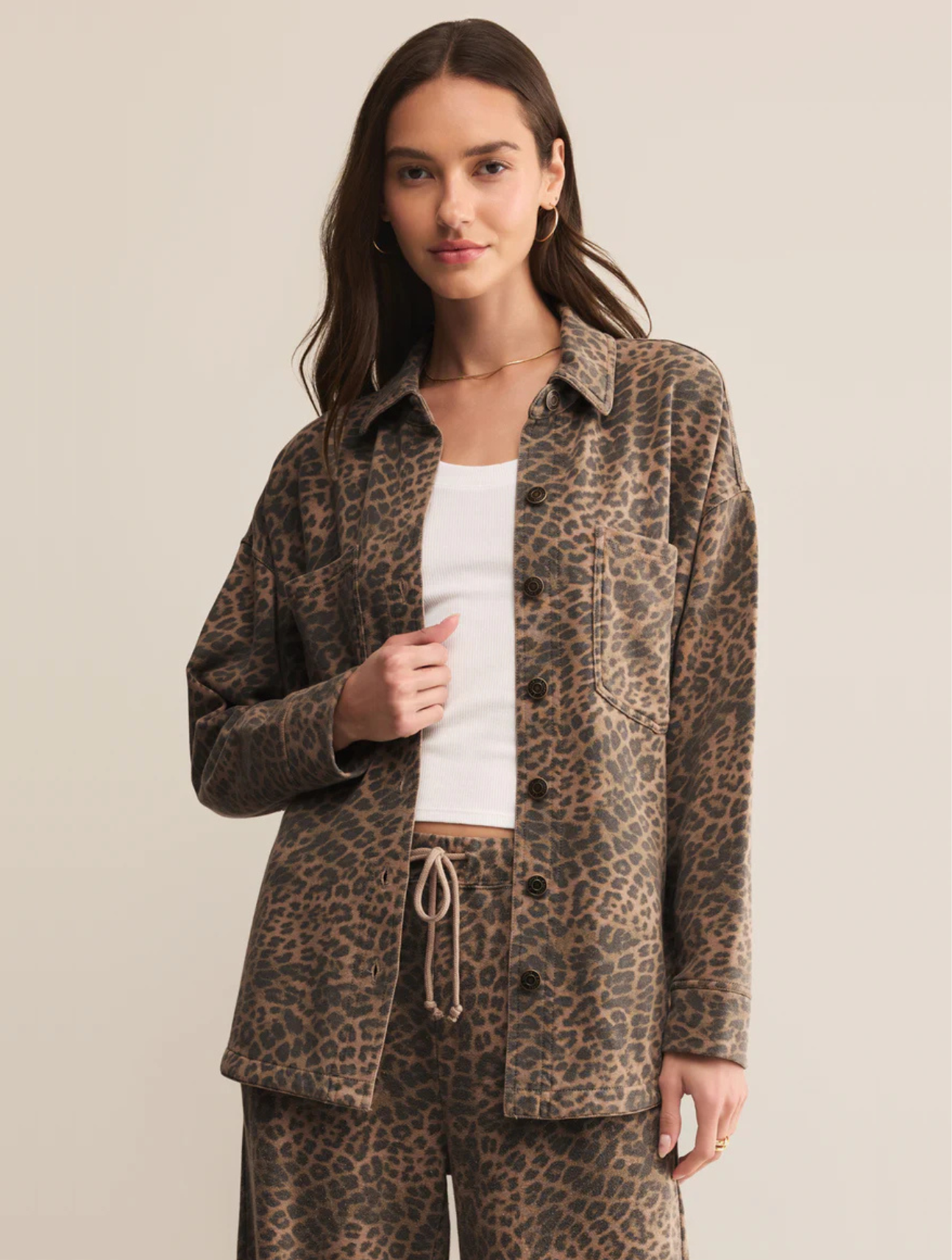 All Day Knit Leopard Jacket