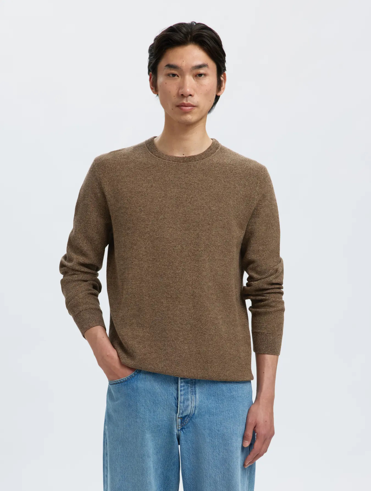 Ross Knit Structure Crew Neck