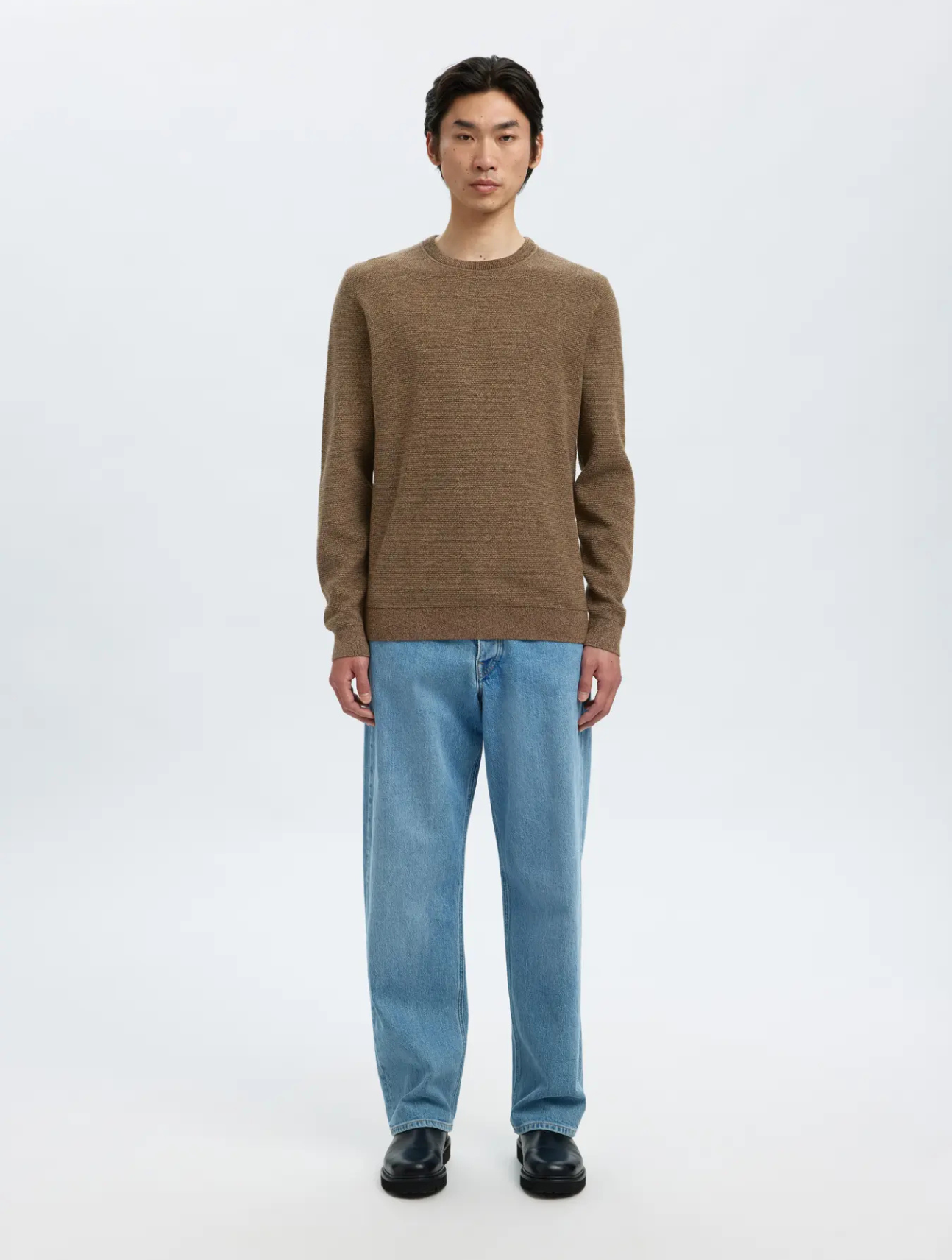 Ross Knit Structure Crew Neck