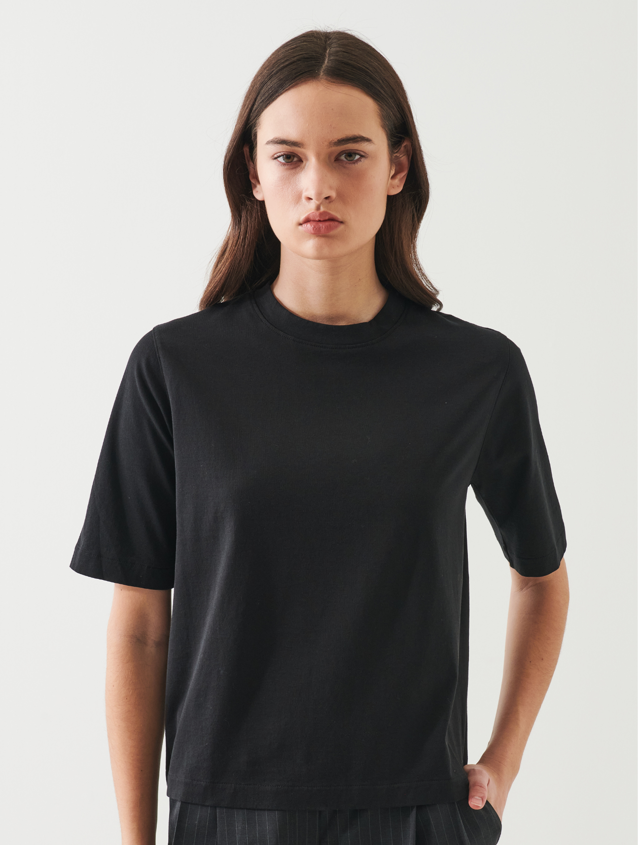 Mercerized Short Sleeve Cotton Crew