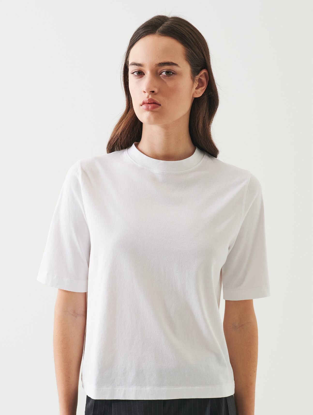 Mercerized Short Sleeve Cotton Crew