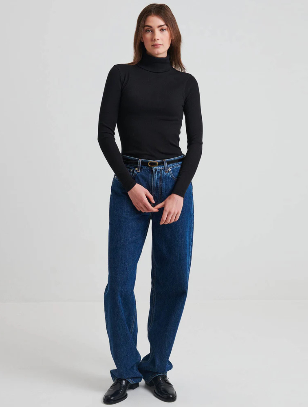 Pima Cotton Stretch Rib Turtleneck