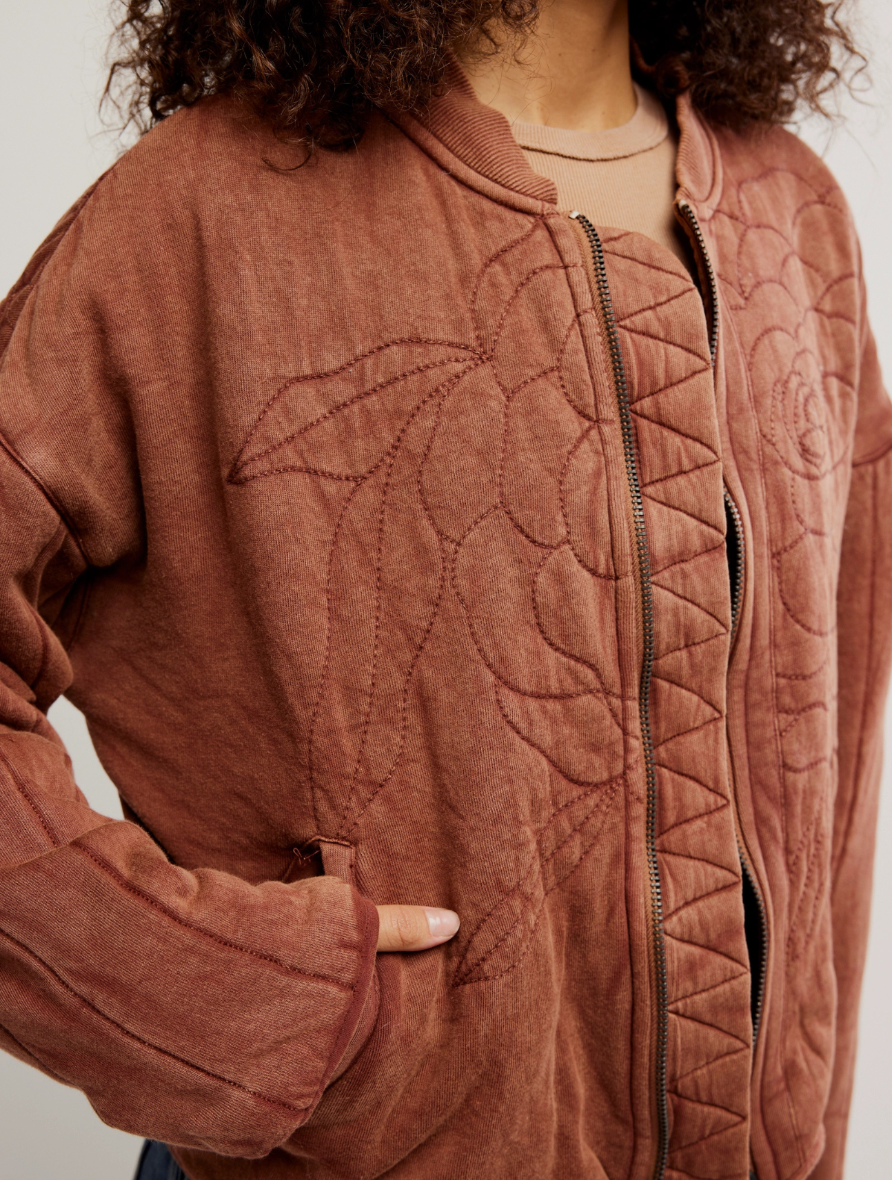 Rose Zip Up