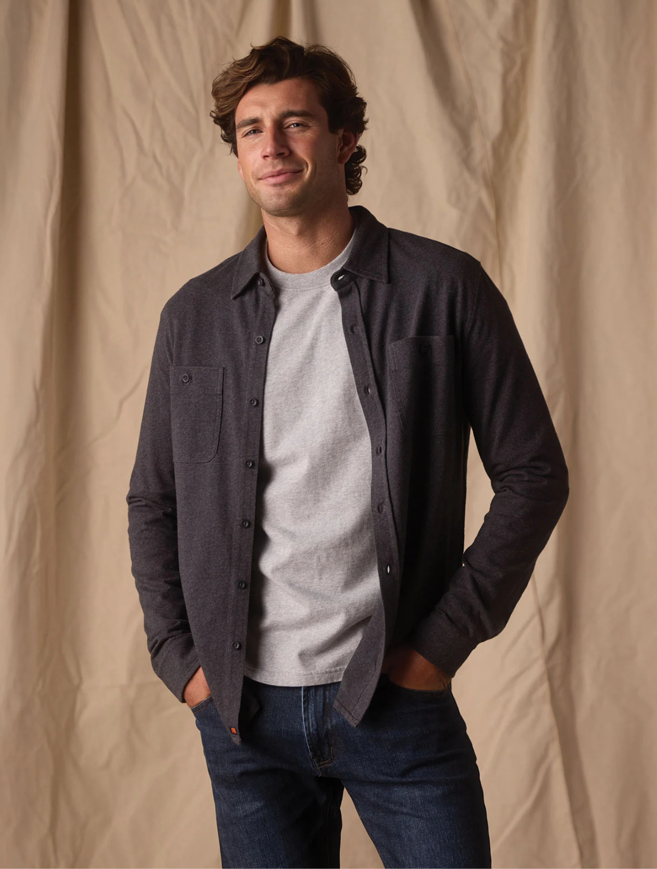 Lennox Jersey Button Up