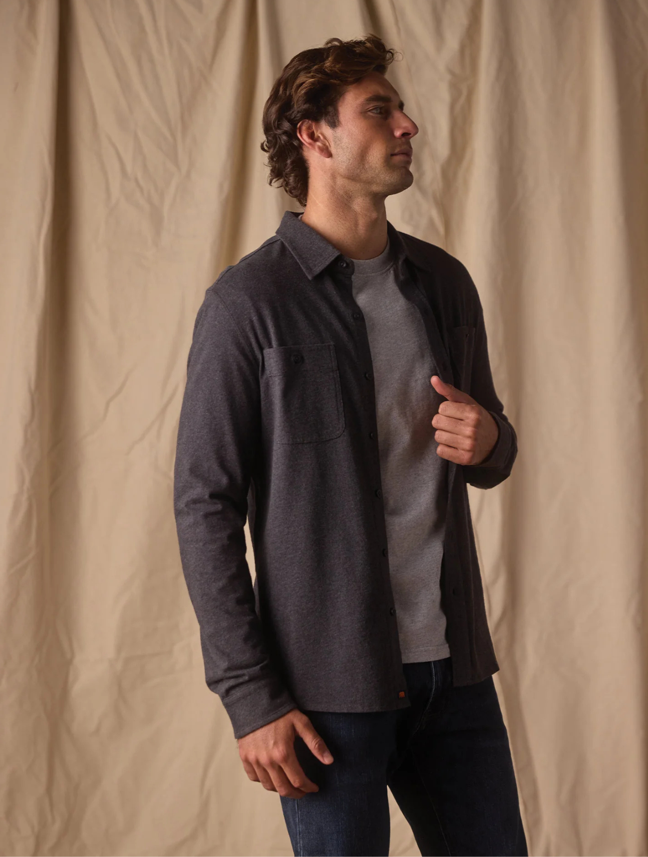 Lennox Jersey Button Up