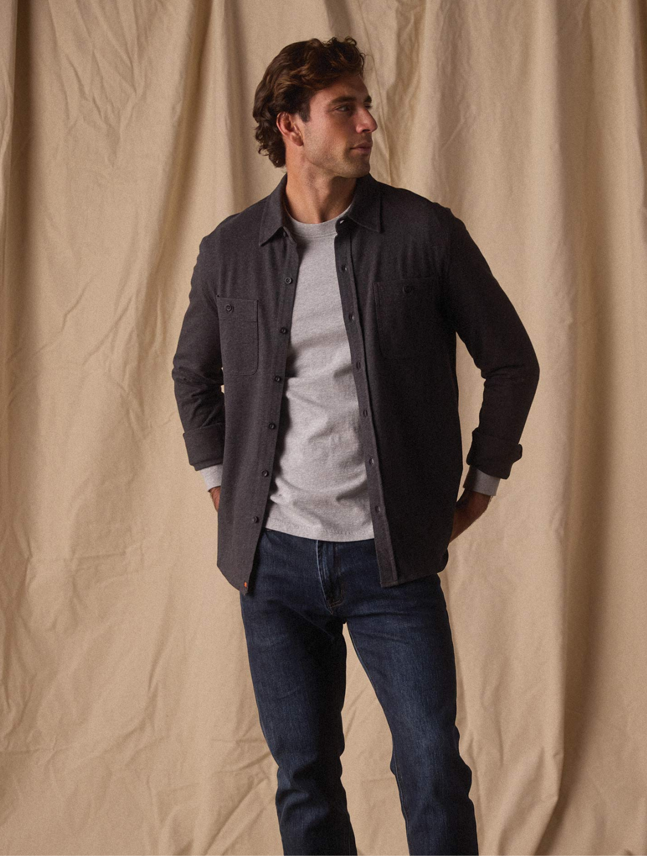 Lennox Jersey Button Up
