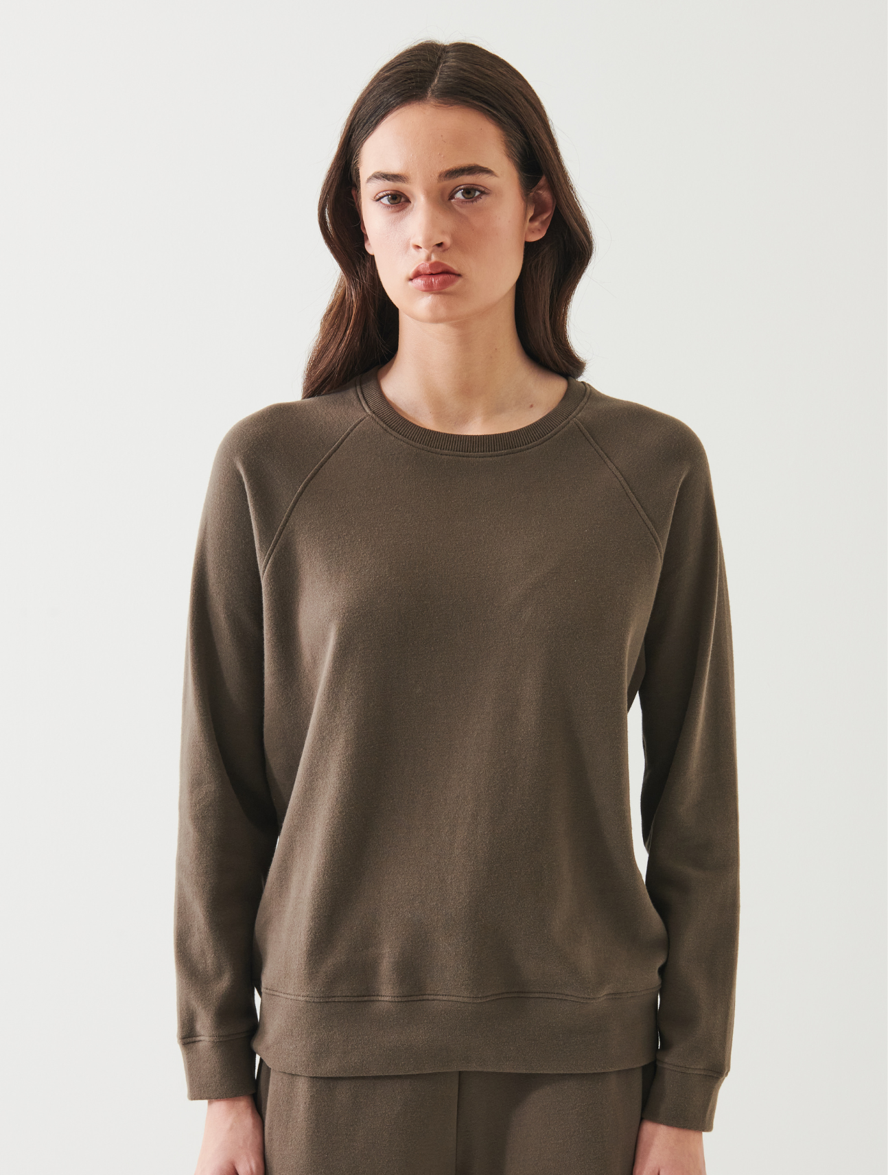 Brushed Pima Raglan Sweatshirt