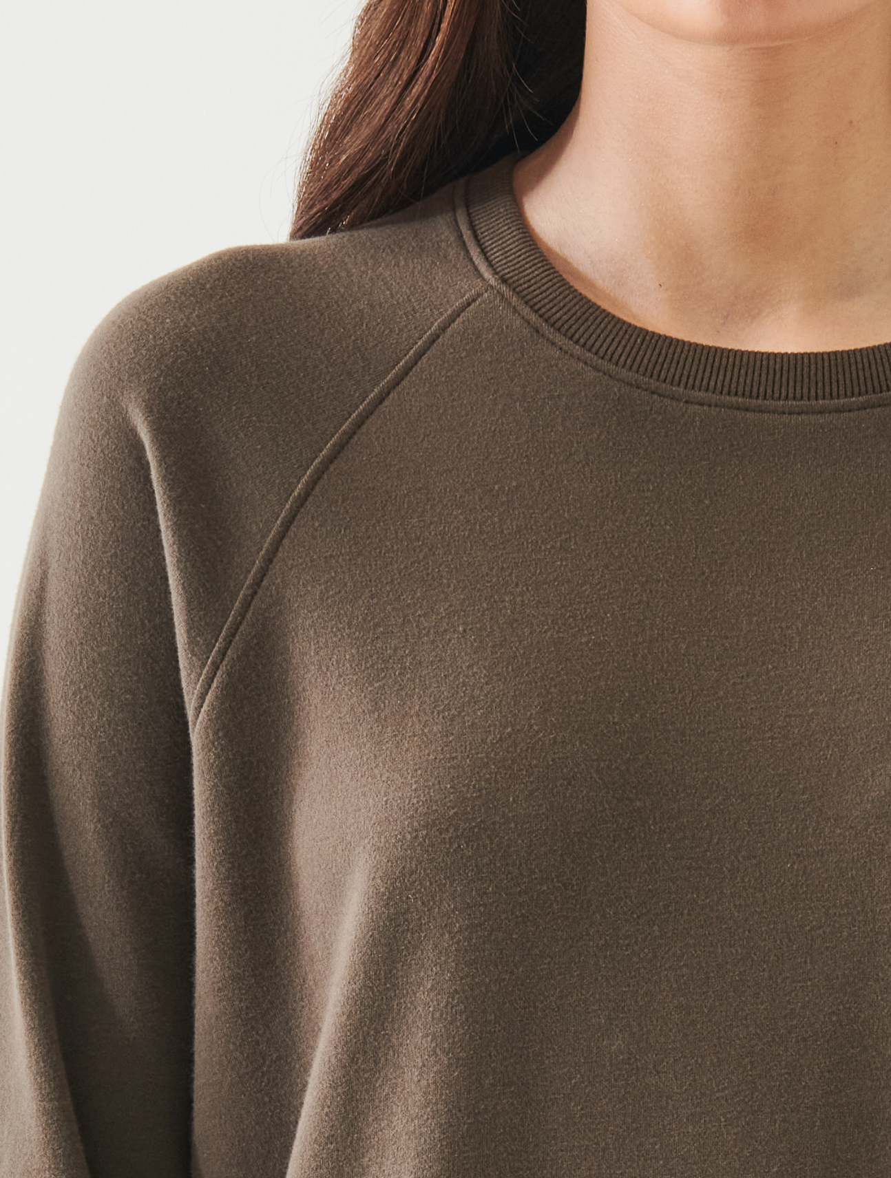 Brushed Pima Raglan Sweatshirt