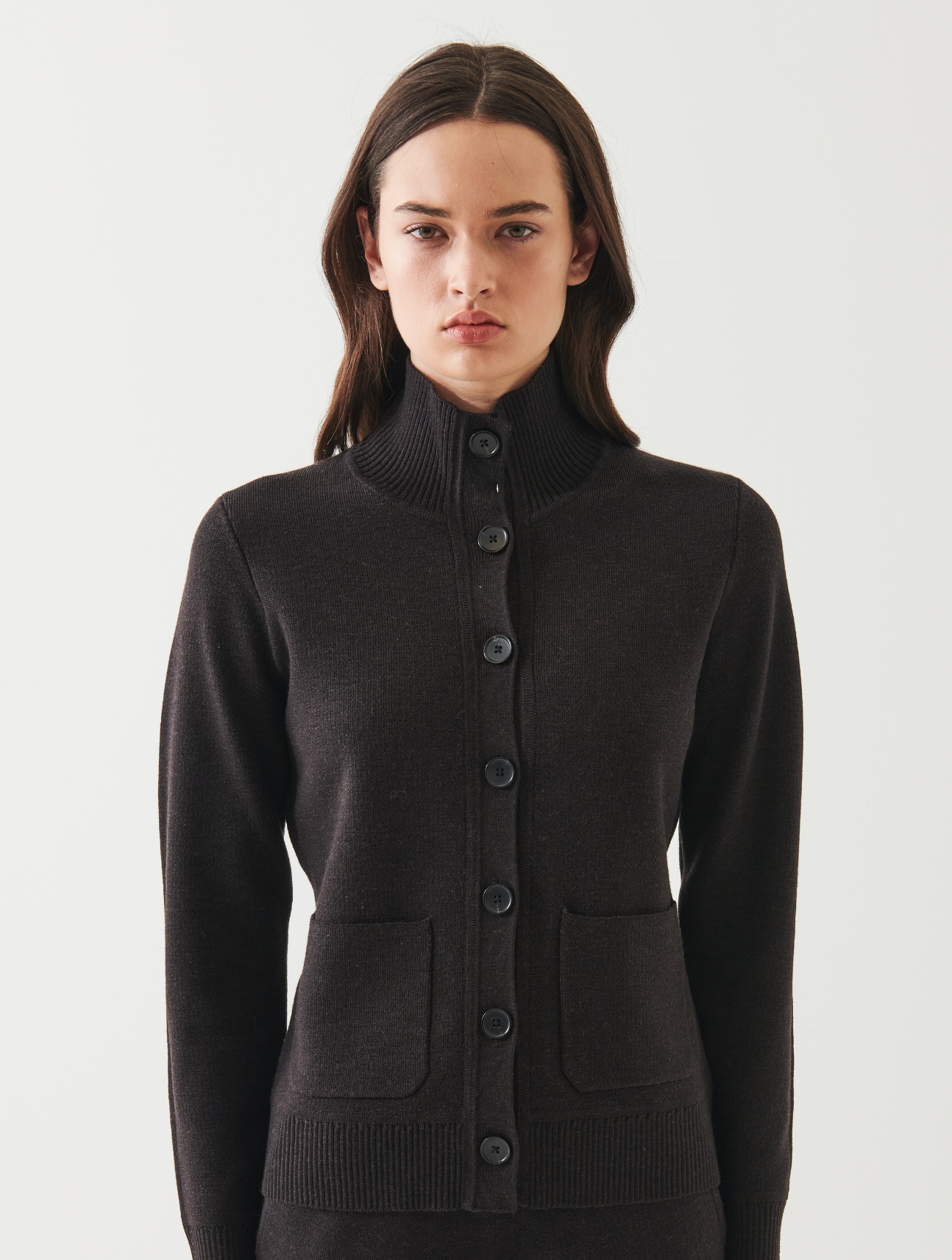 Merino Milano Button Up Cardigan