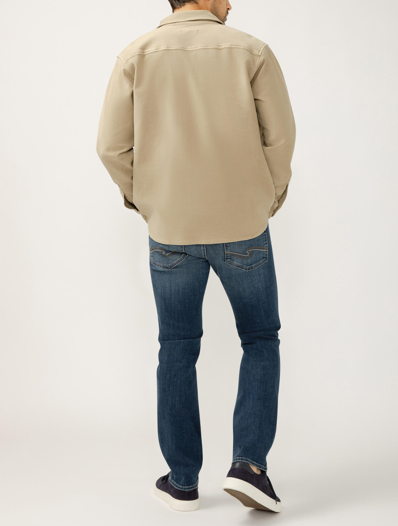 Button Up Knit Flex Shirt