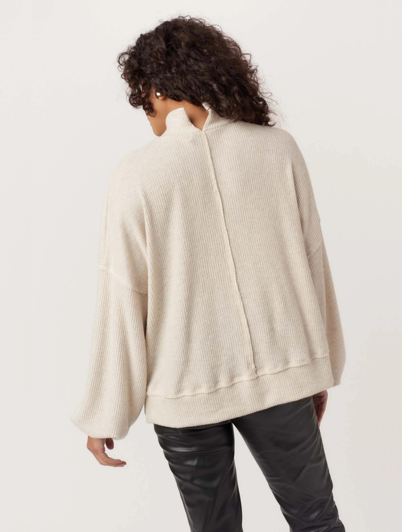 Becca Cozy Rib Funnel Neck