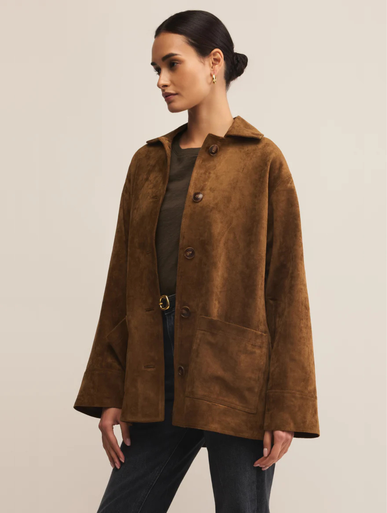 Decker Faux Suede Chore Jacket