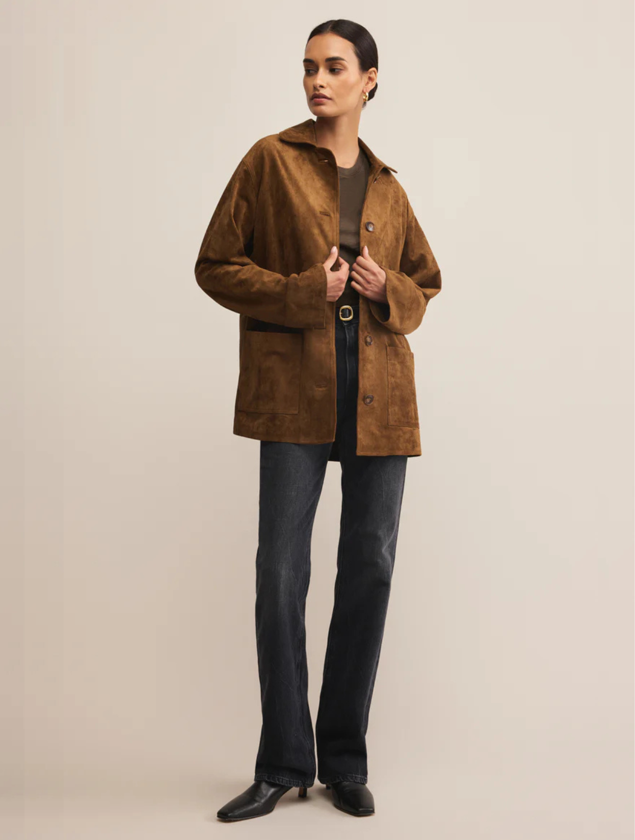 Decker Faux Suede Chore Jacket