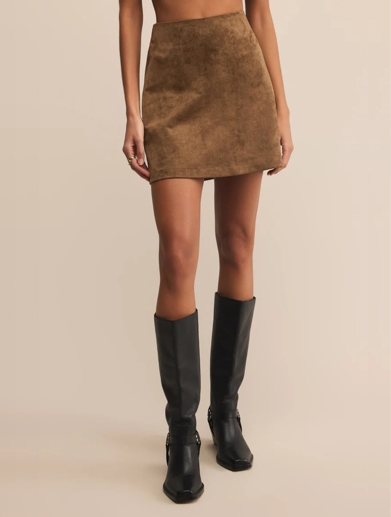 Ciera Faux Suede Mini Skirt
