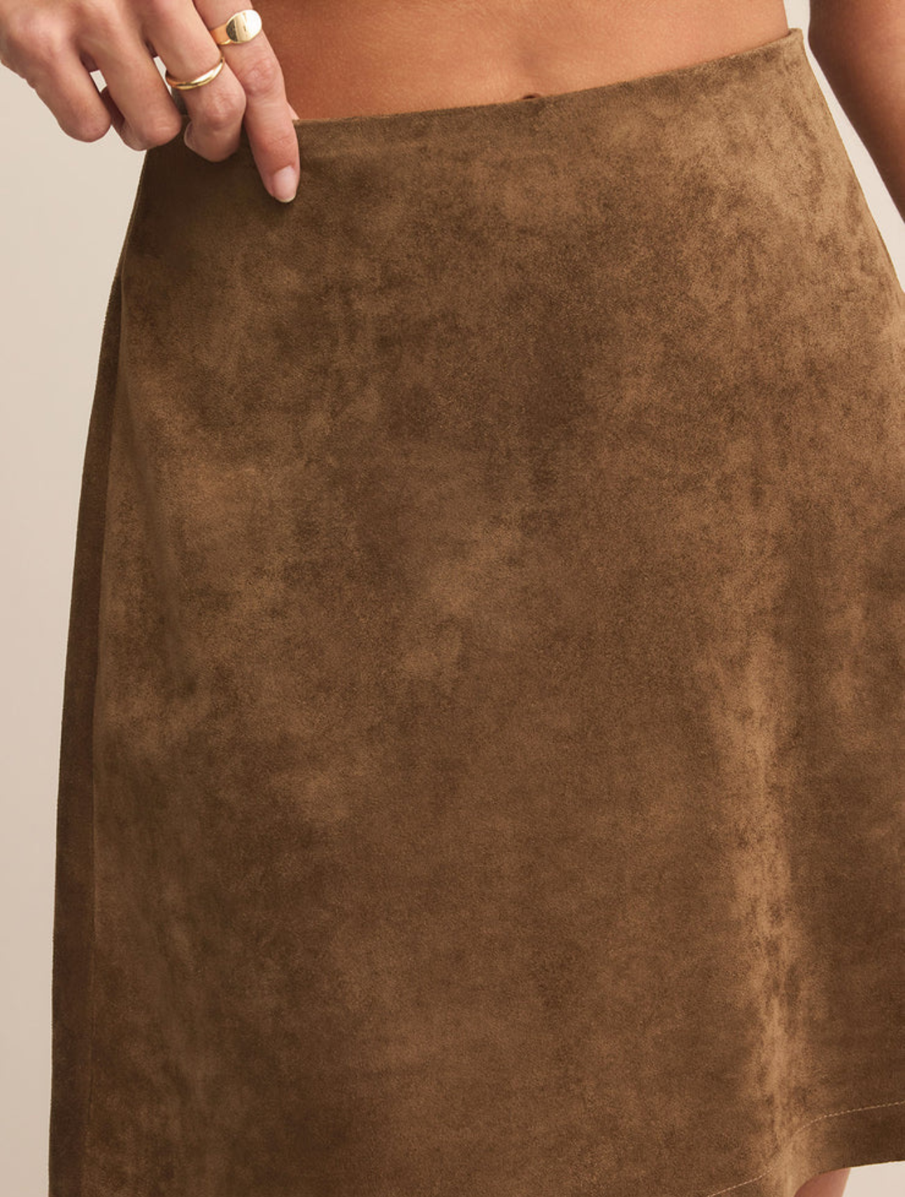 Ciera Faux Suede Mini Skirt