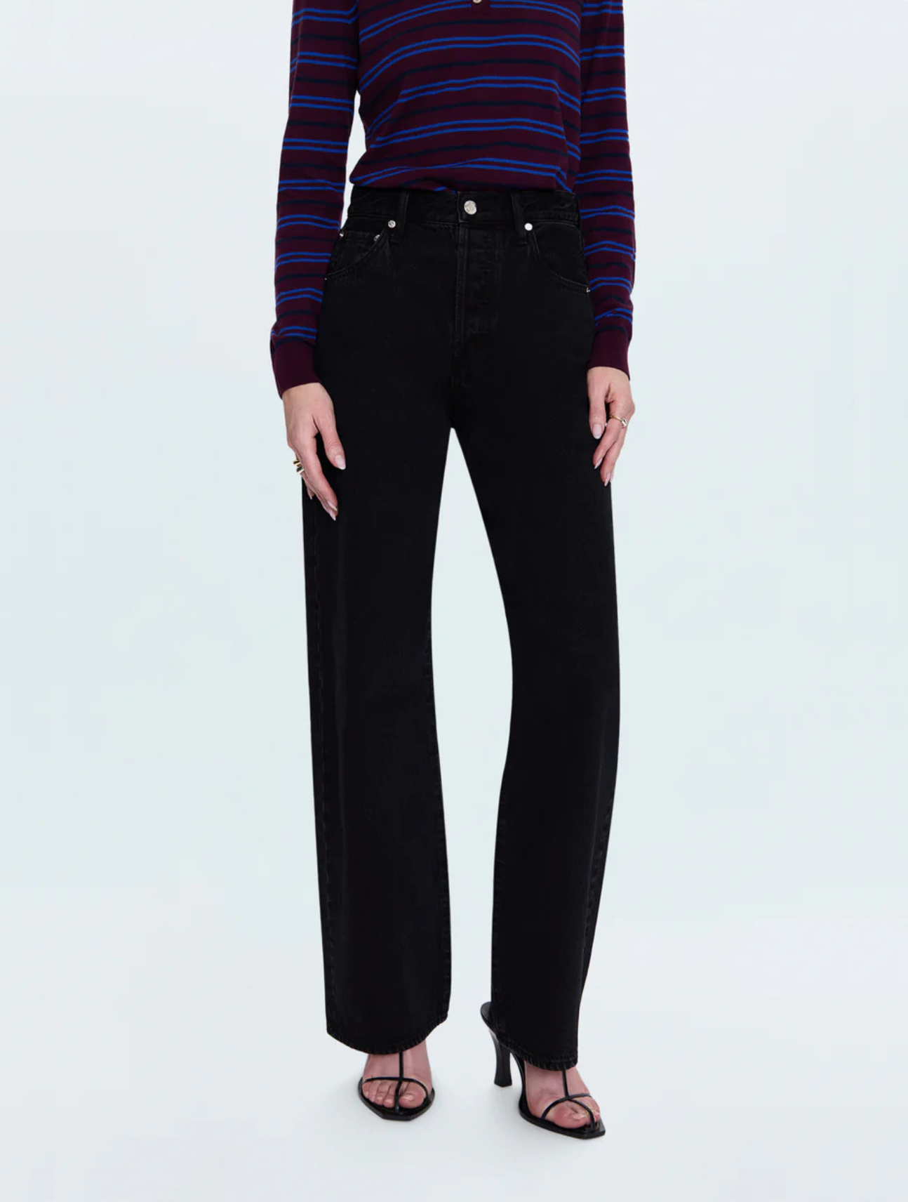 Tate High Rise Bowed Wide Leg