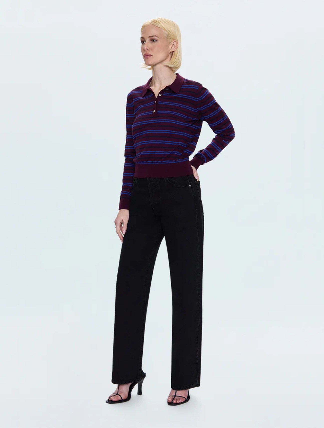 Tate High Rise Bowed Wide Leg