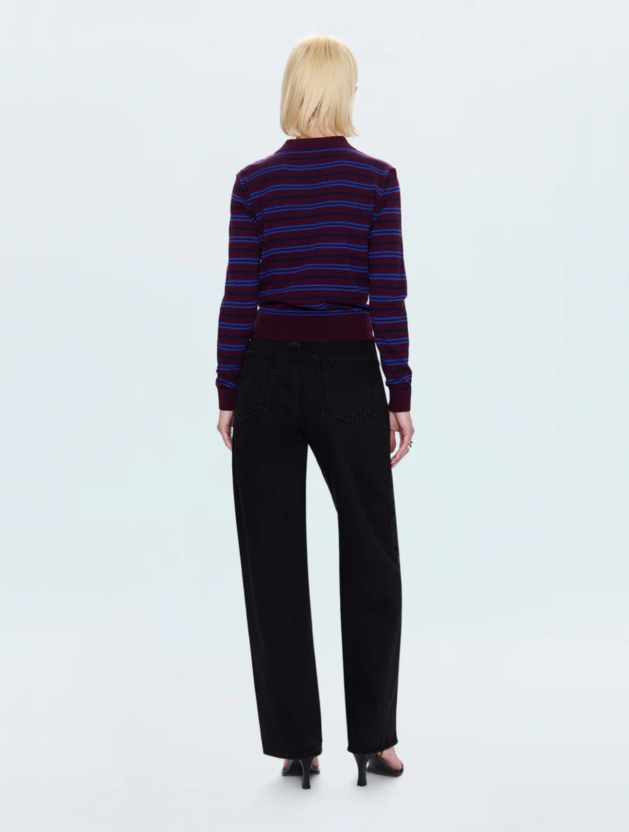 Tate High Rise Bowed Wide Leg