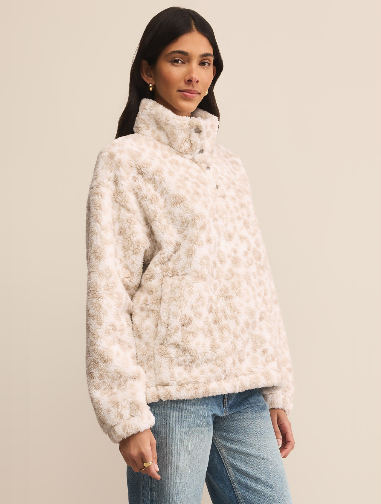 Brooklyn Leopard Sherpa Jacket