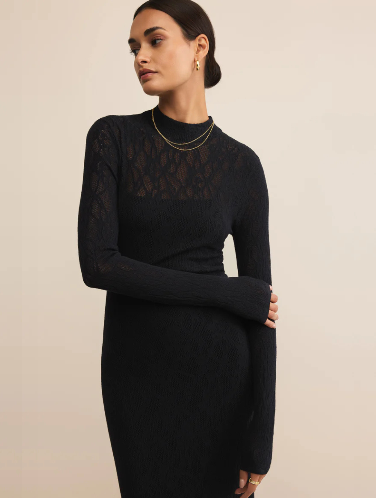 Aden Mesh Sweater Dress