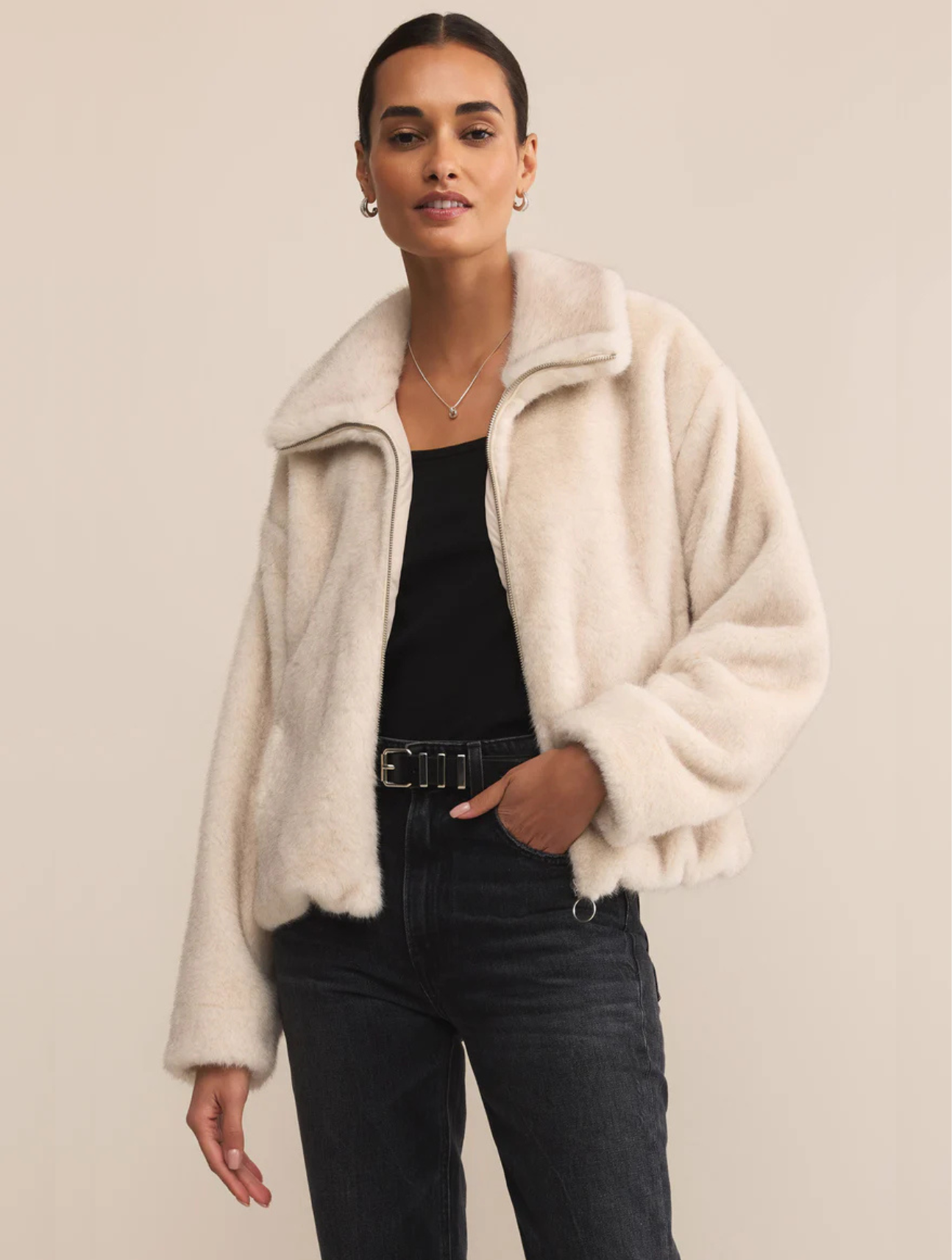 Amethyst Faux Fur Jacket