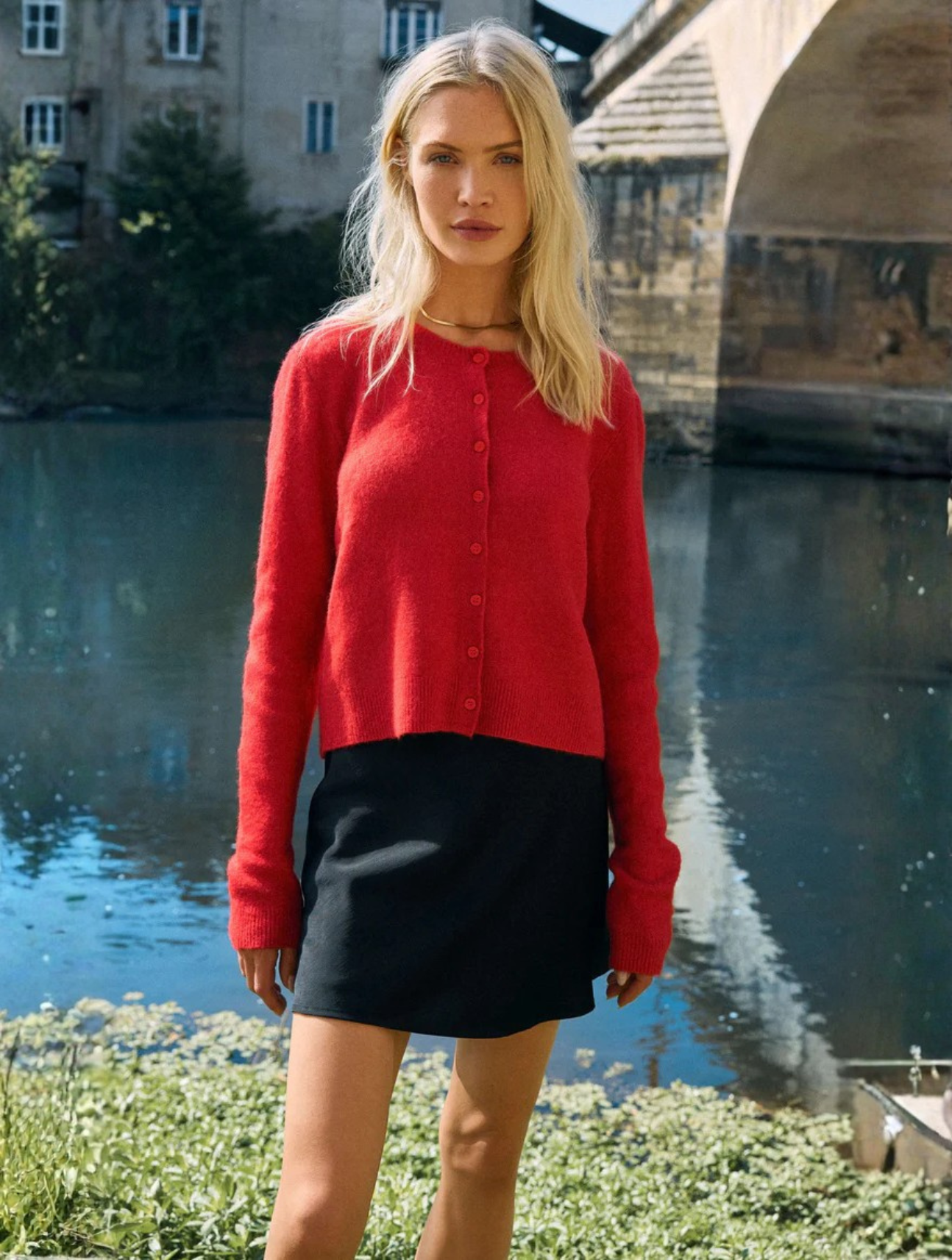 Chablis Satin Mini Skirt