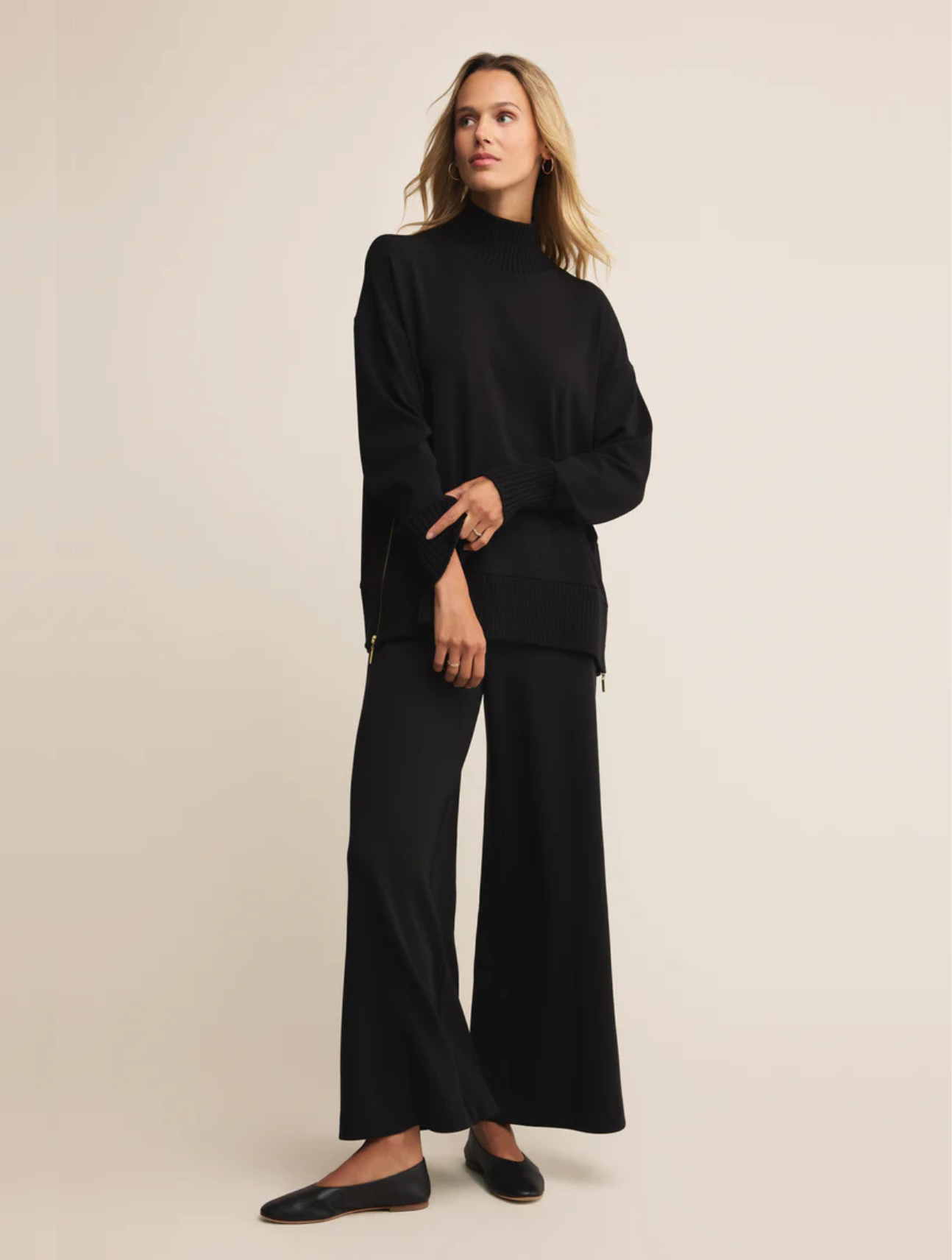 Sable Luxe Mock Neck Top